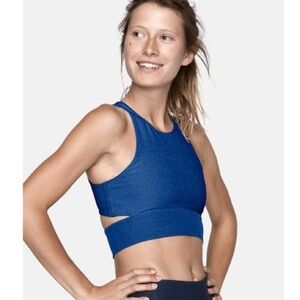 Outdoor Voices Slashback Crop Top in Stripe